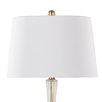 Jenny 27" Contemporary Glass Table Lamp in Clear Crackle Glass