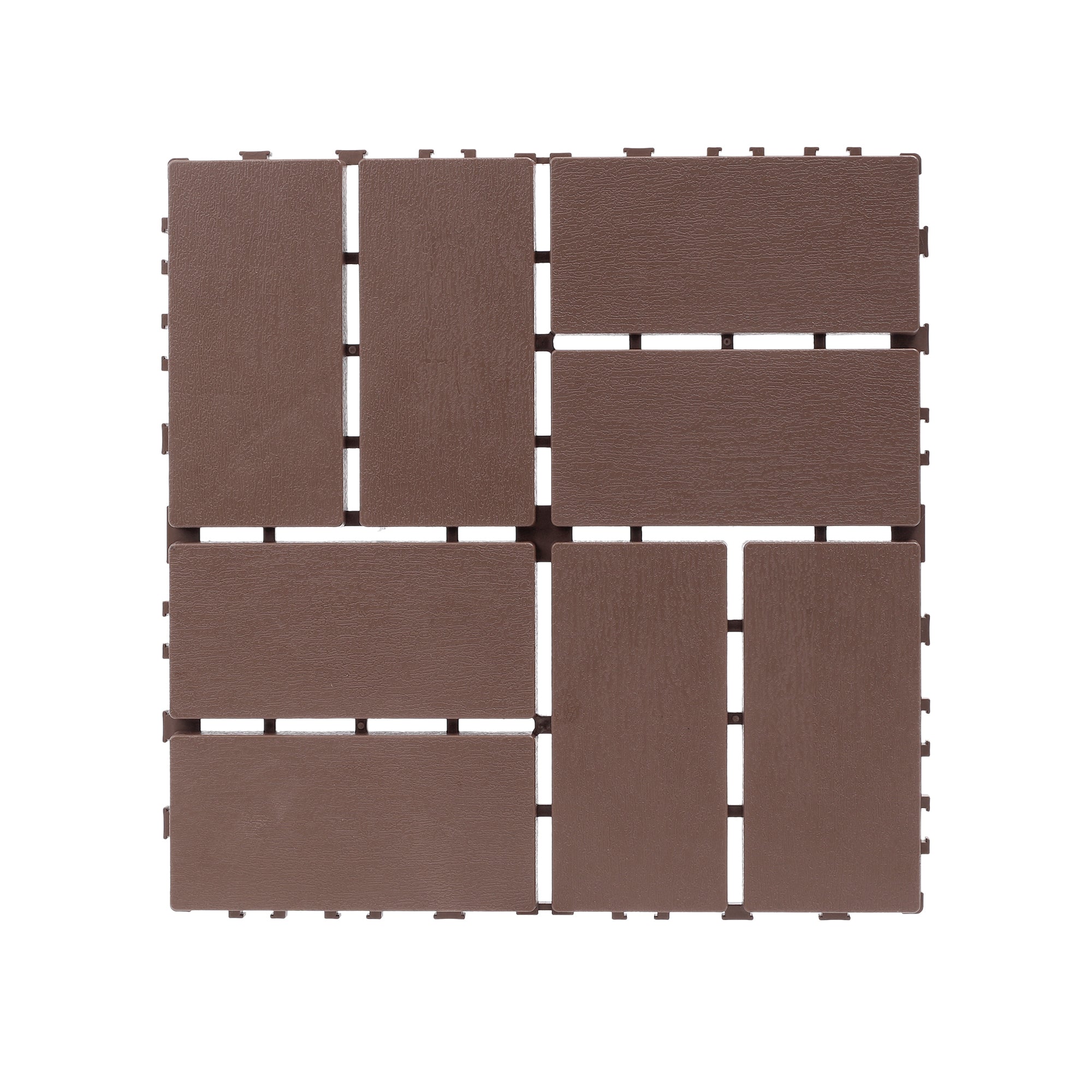 Plastic Interlocking Decking Tiles - 44 Packs