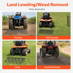 4FT Heavy-Duty Steel Drag Harrow