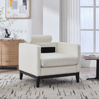 35.4" Wide Modern Farmhouse Performance Accent Chair