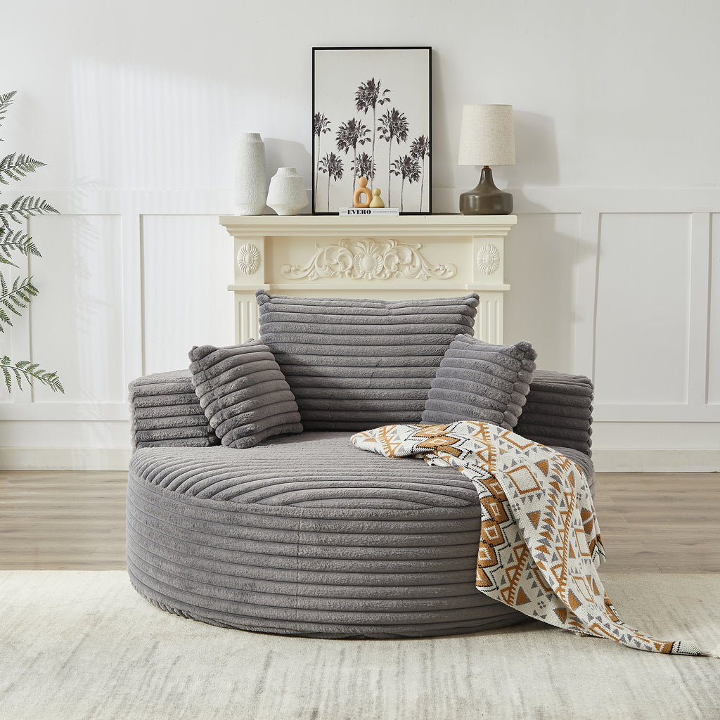 55'L Corduroy Sponge Single Sofa