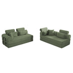 L Shape Modular Sectional Sofa, Grayish Green