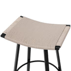 Backless Handwoven Kitchen Dining Bar Stools Set of 2