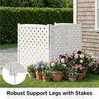 3-Panel Outdoor Air Conditioner Fence Screen