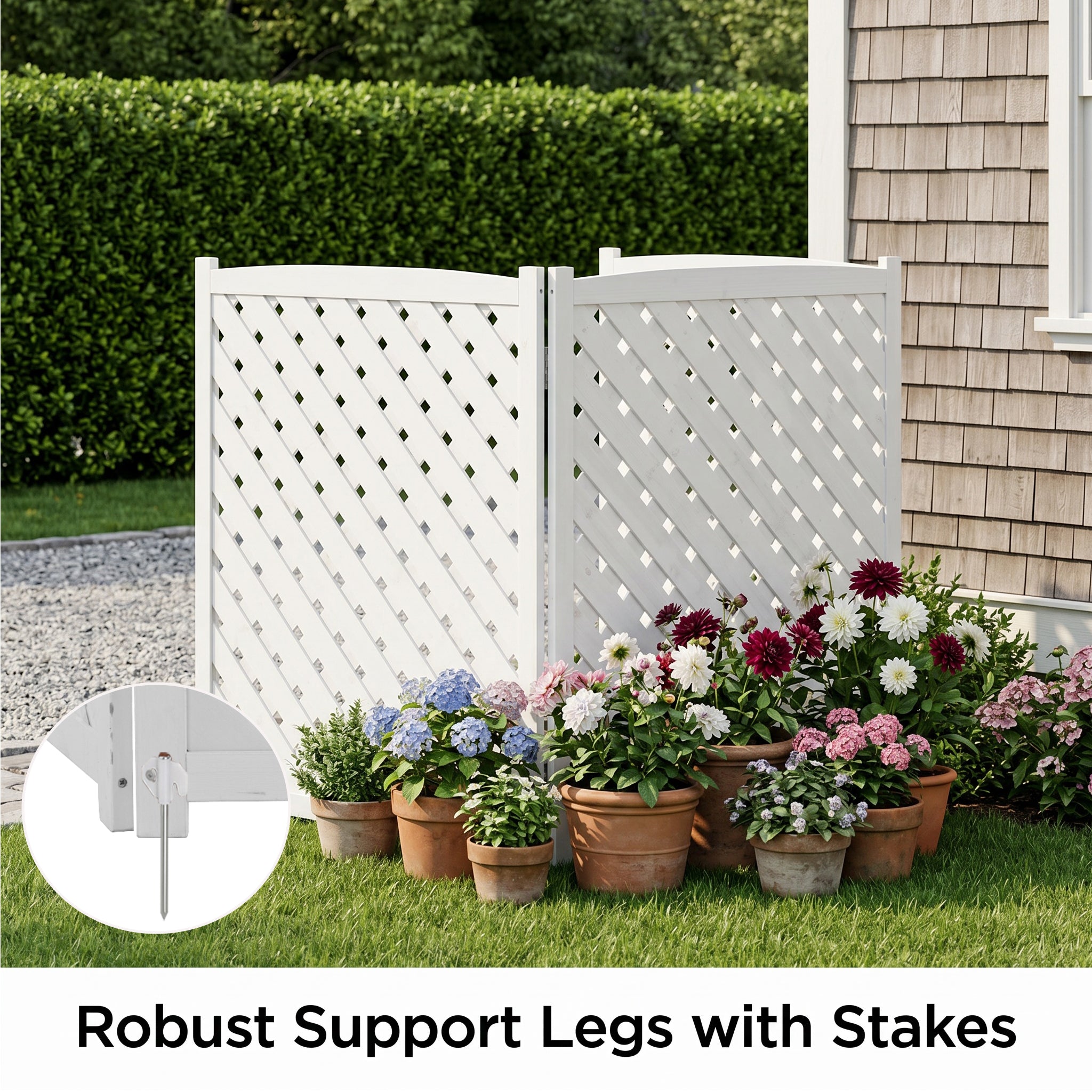 3-Panel Outdoor Air Conditioner Fence Screen
