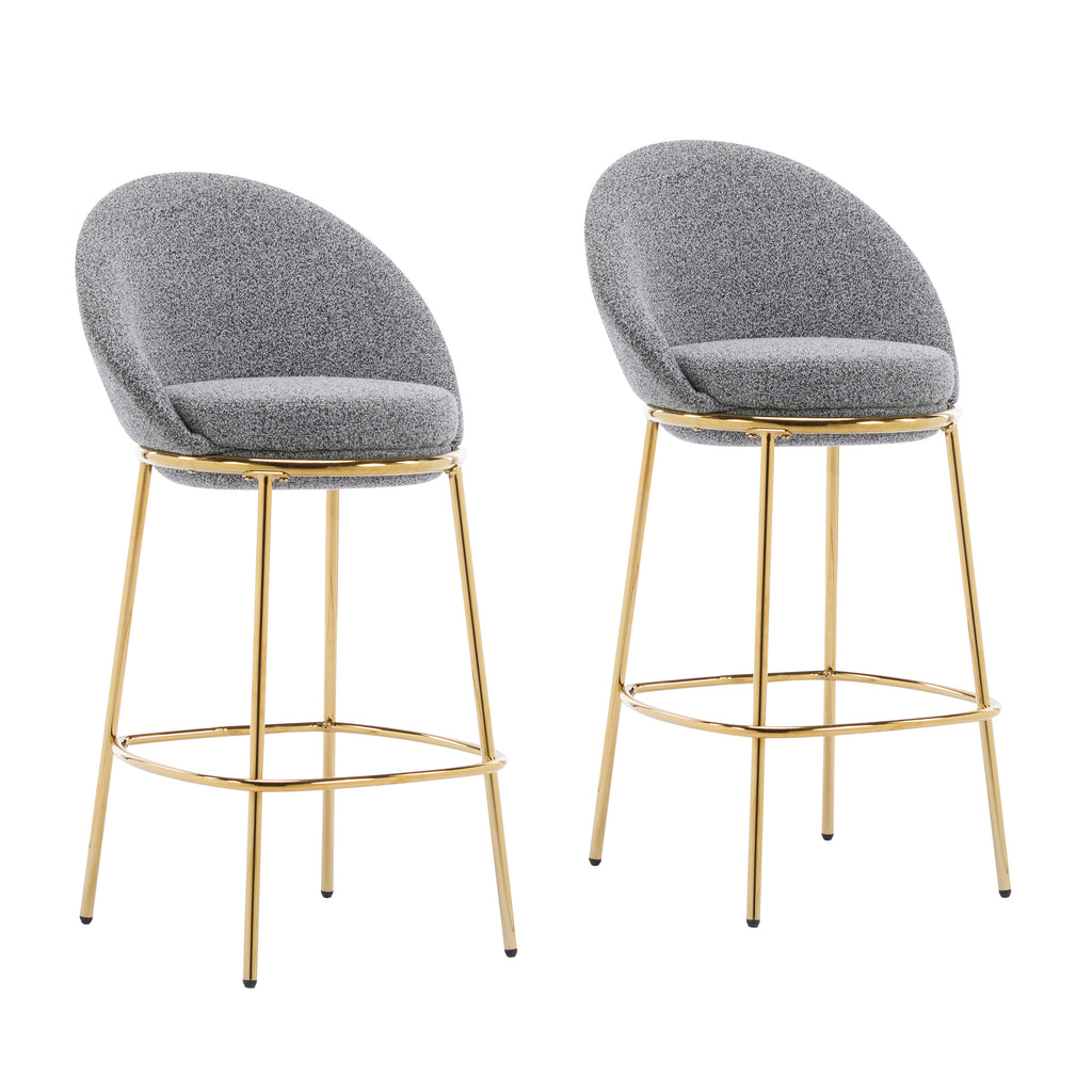 Celano Indoor Metal Upholstered Barstool
