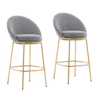 Celano Indoor Metal Upholstered Barstool