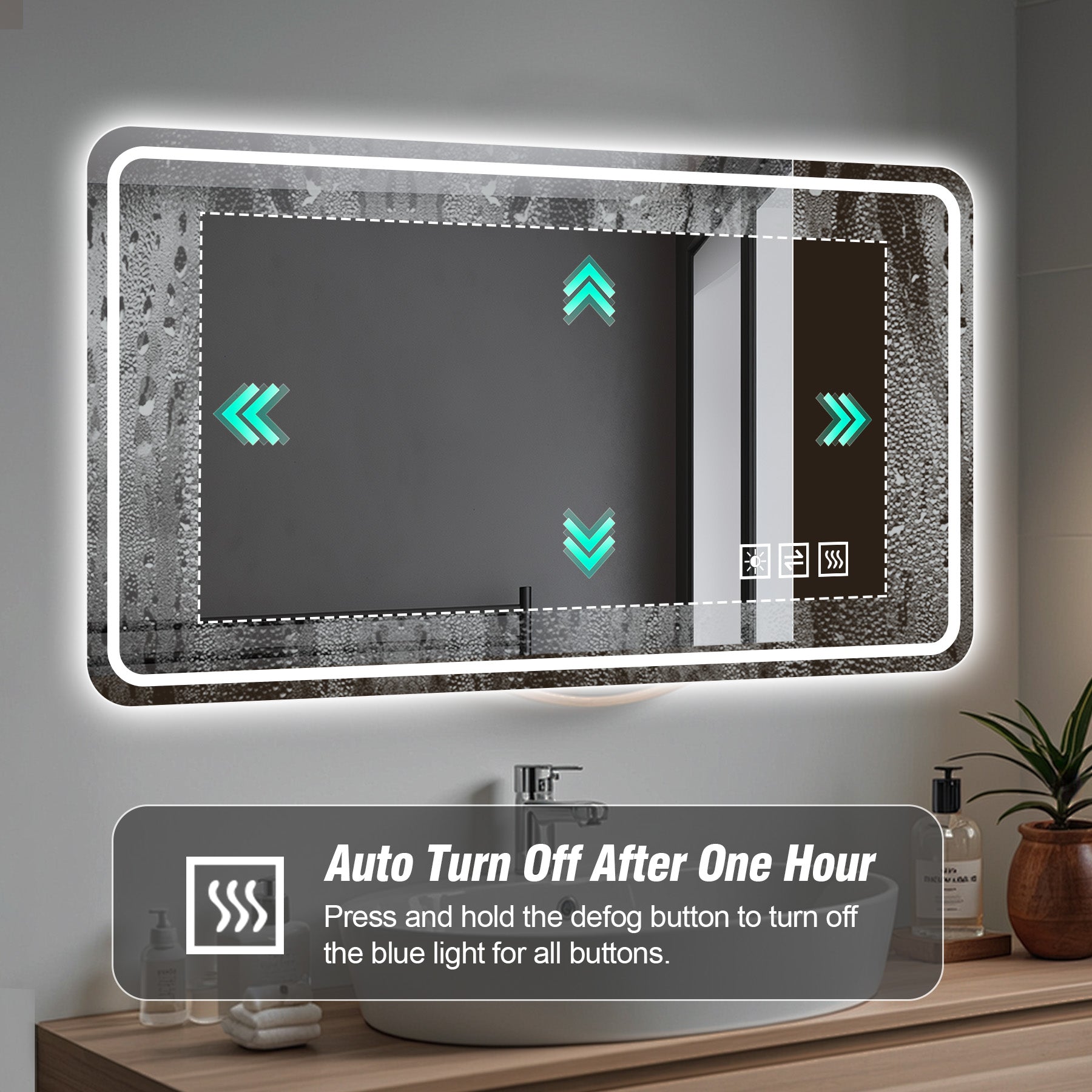 28x60 Inch LED Bathroom Vanity Mirror