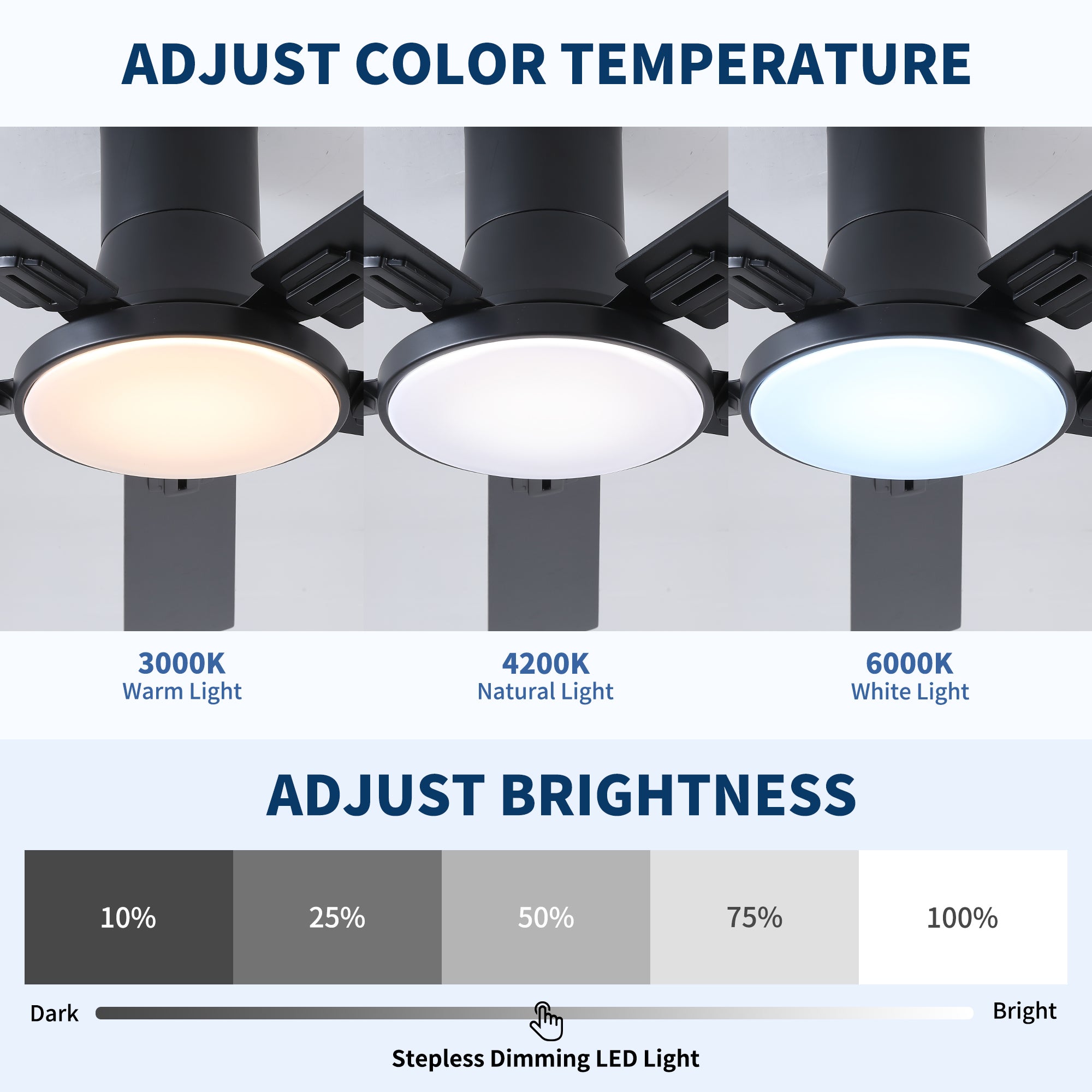 52 Inch Modern Minimalism Ceiling Fan
