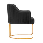 Raya Wood Vegan Leather Dining Chair