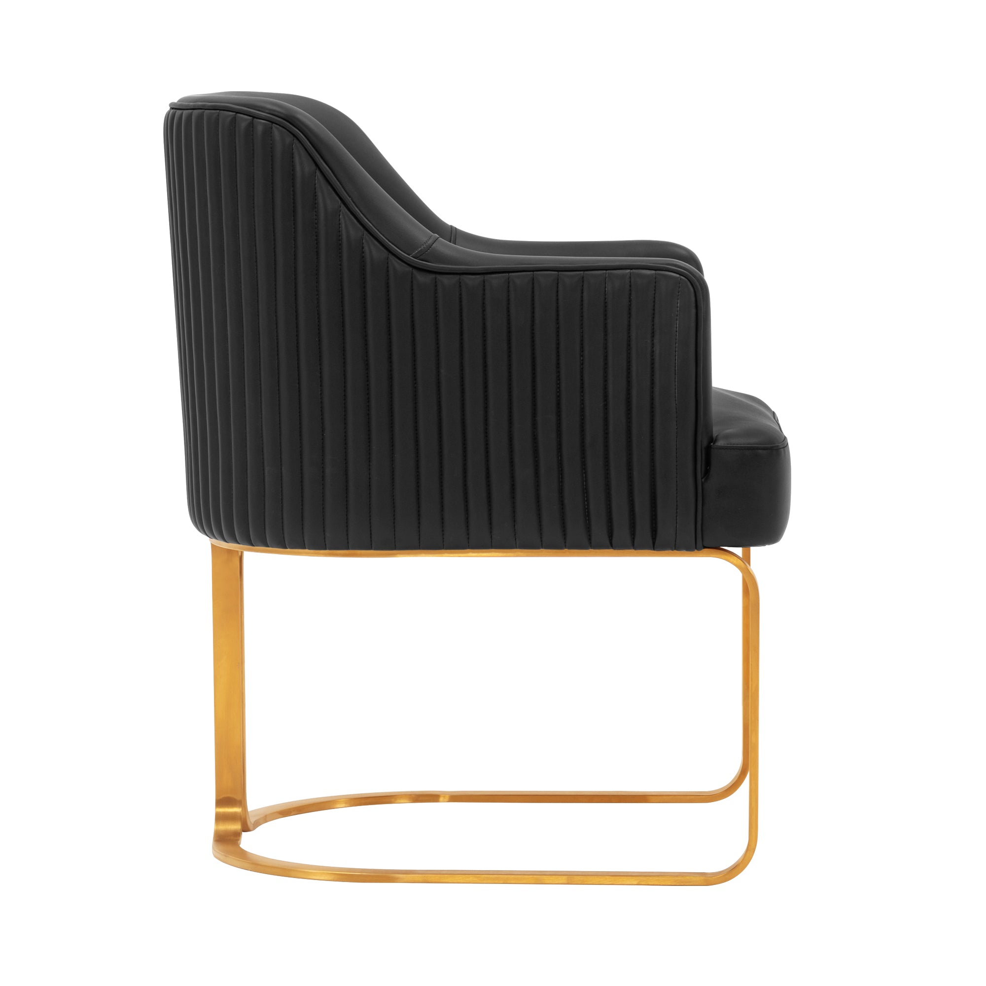 Raya Wood Vegan Leather Dining Chair