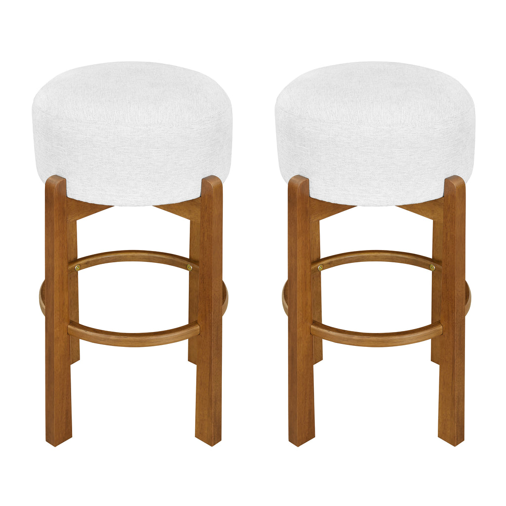 Vera Indoor Wooden Upholstered Barstool