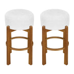 Vera Indoor Wooden Upholstered Barstool
