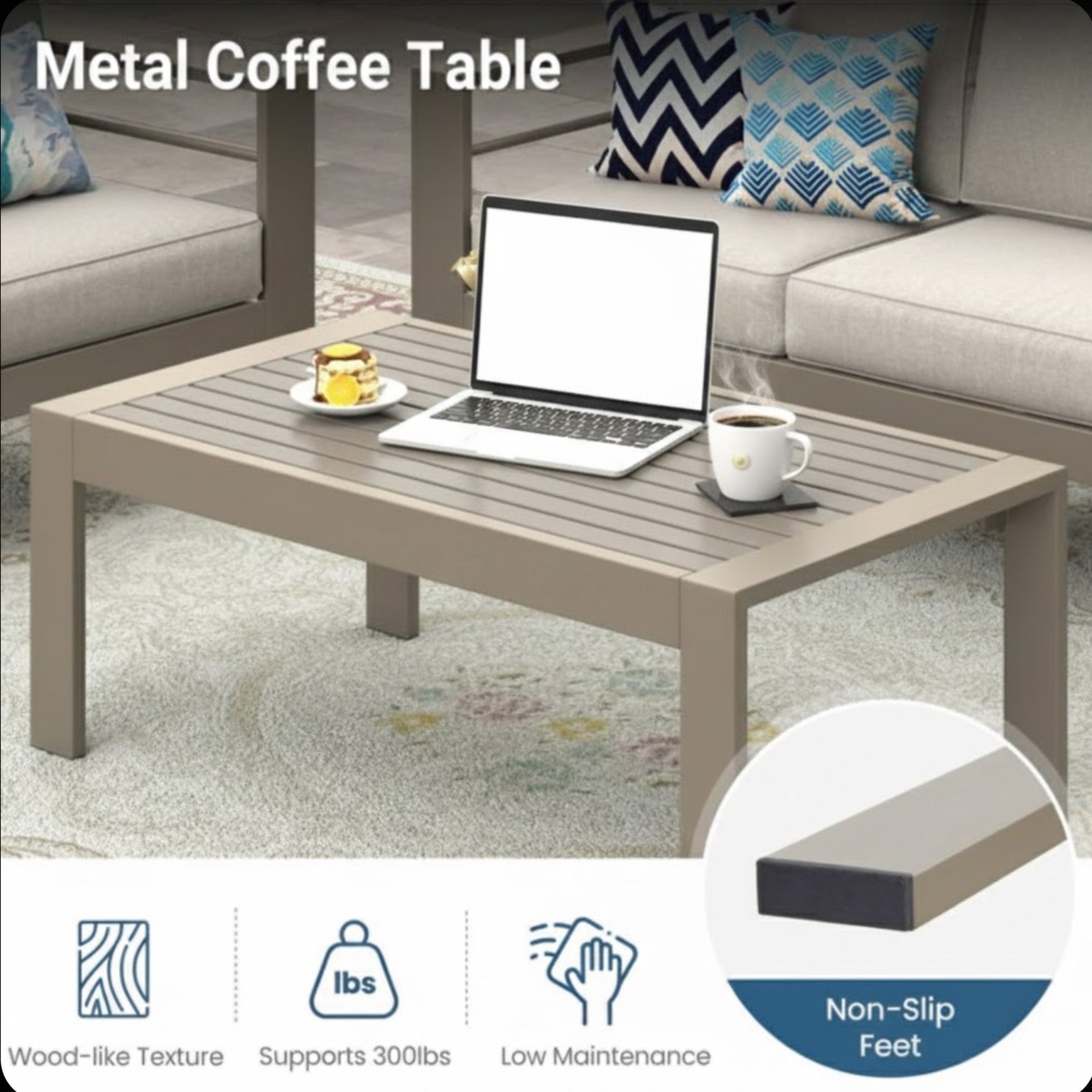 2 Pieces Outdoor Patio Set