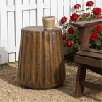 MGO Outdoor Indoor Side Table - Durable Tree Stump Style