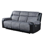 Alicia Grey/Black Reclining Sofa