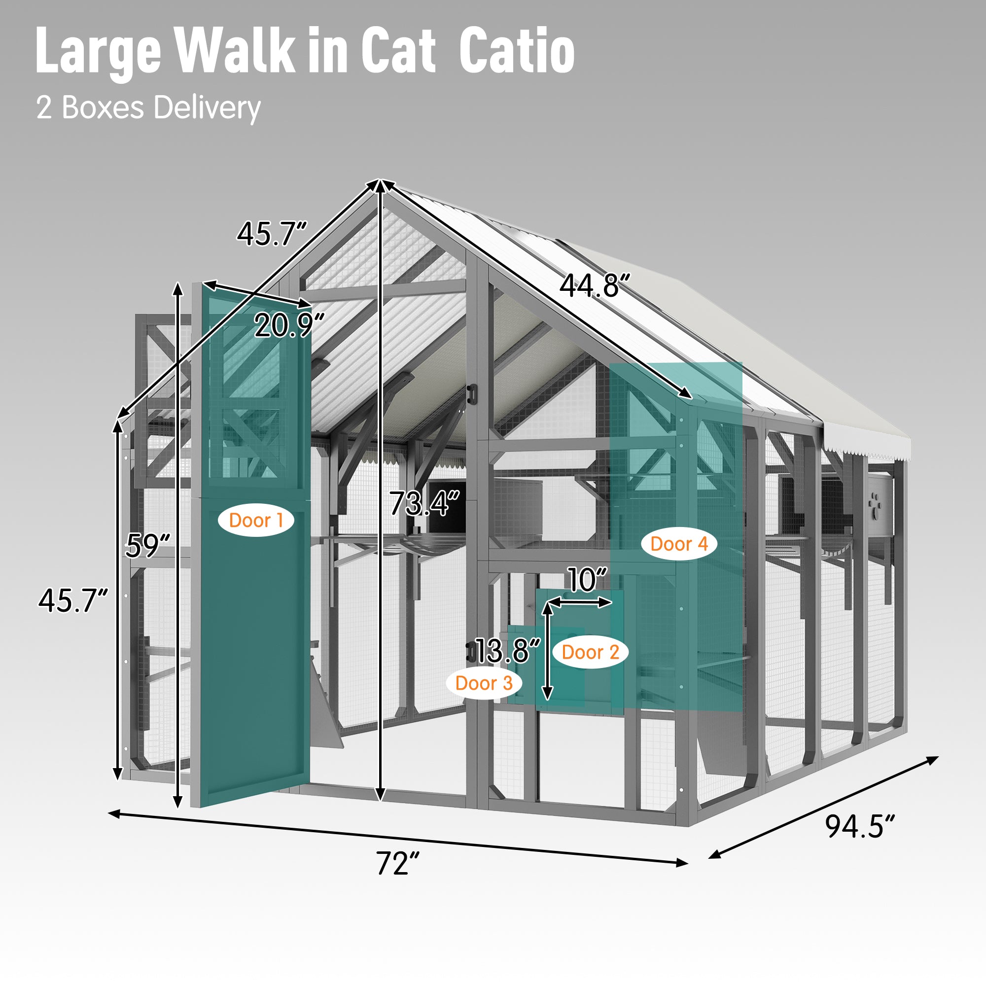 Extra Large Catio Outdoor Cat Enclosure
