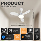 24.4" Modern Ceiling Fan
