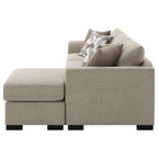 Pacheco Camel Upholstered Sleeper Sectional Chaise Sofa