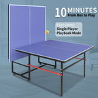8ft Mid-Size Table Tennis Table Set