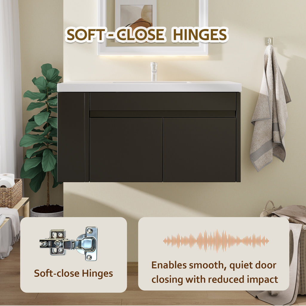 36" Floating Bathroom Vanity with Sink