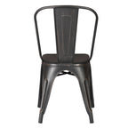 Set of 4 Stackable Metal Dining Chairs