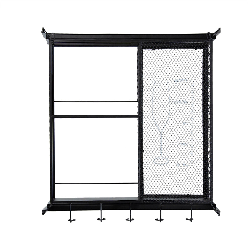 Stylish Black Wine Shelf