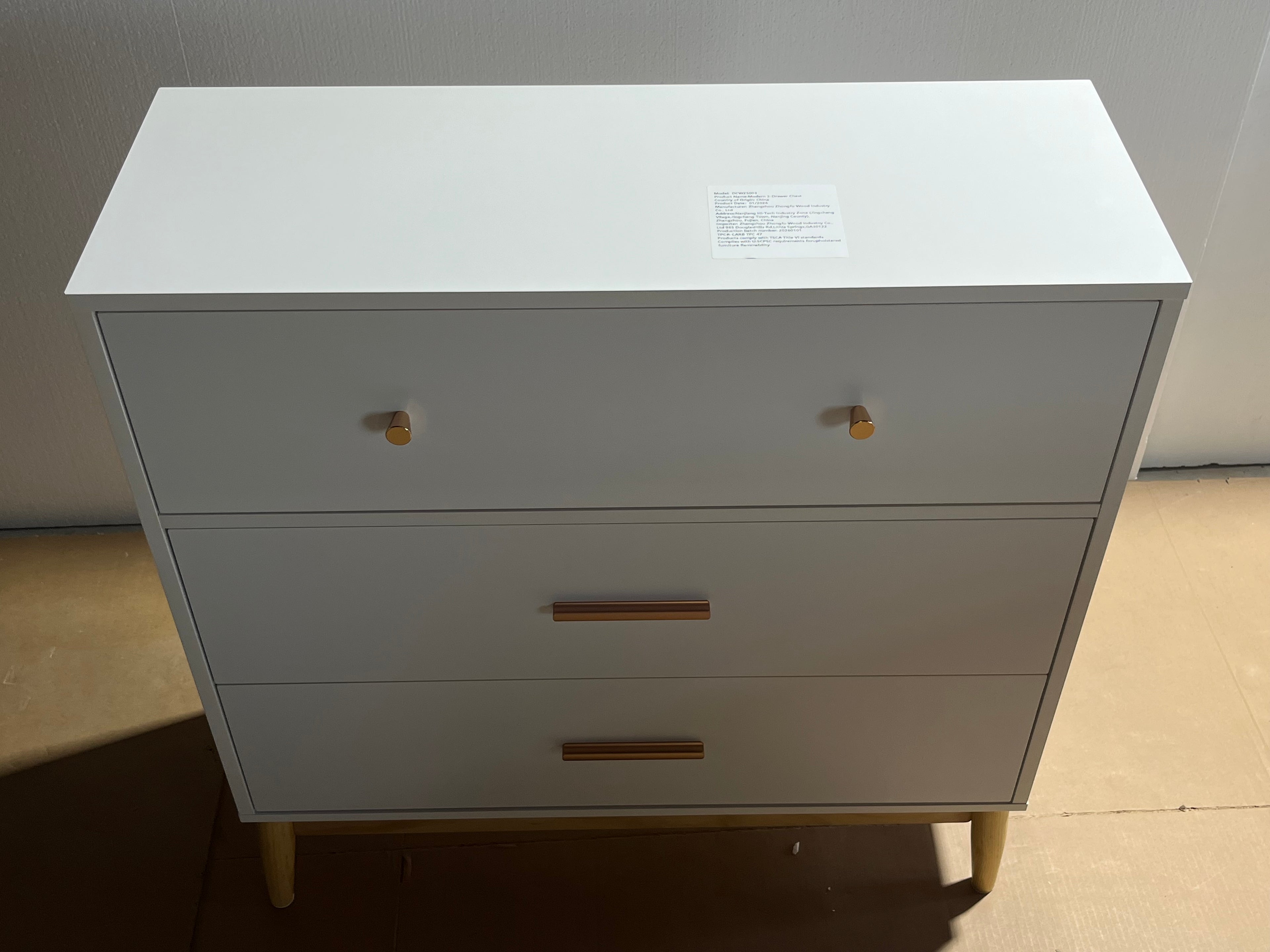Nordic Style 3-Drawer Storage Cabinet