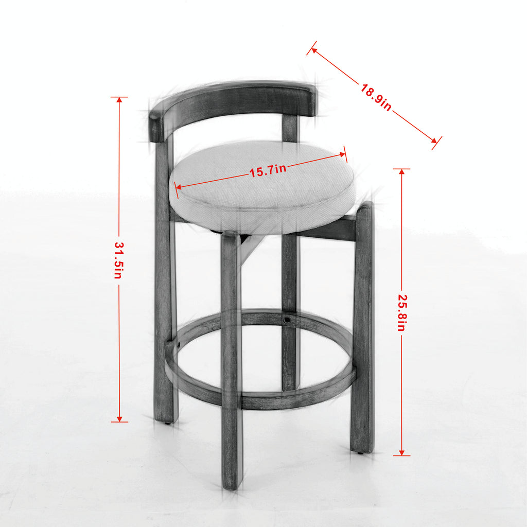 Set of 2 Swivel Counter Stools