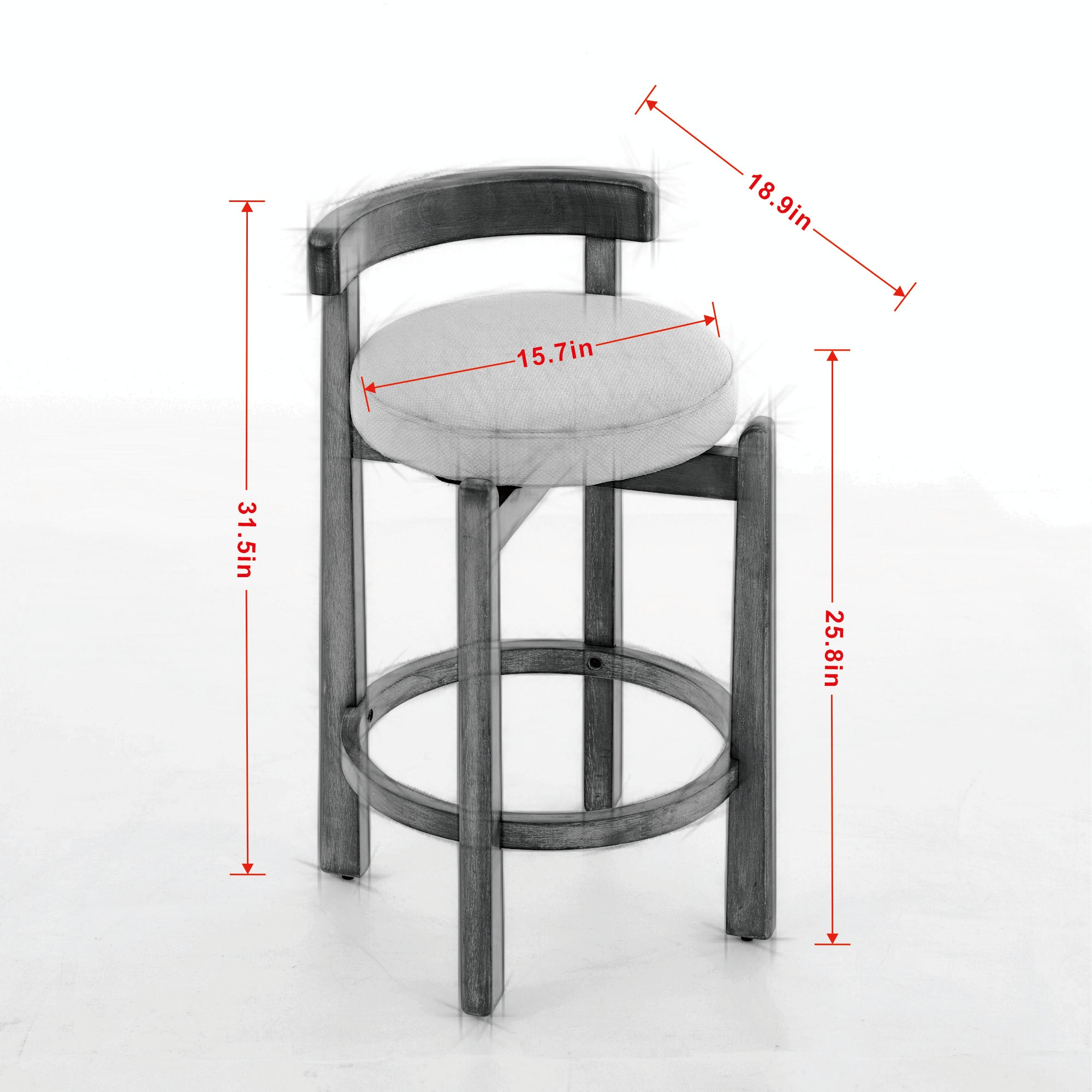 Set of 2 Swivel Counter Stools