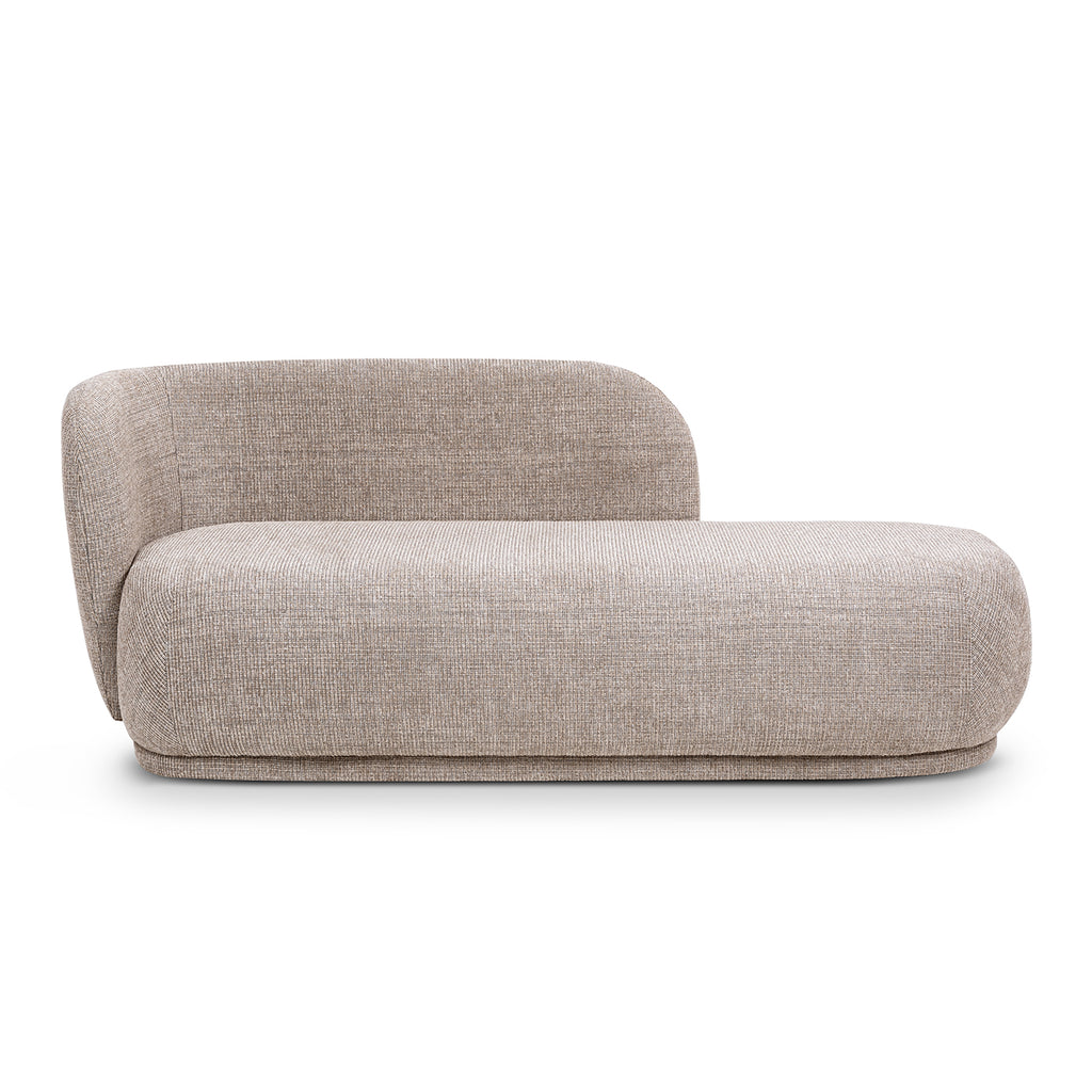 Aire 75" RAF Modern Rounded Chaise Lounge, Stone