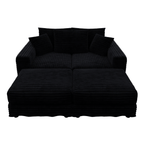 Plush Corduroy 3-Seat Sofa