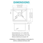 17" Undermount Kitchen Sink - Workstation Design
