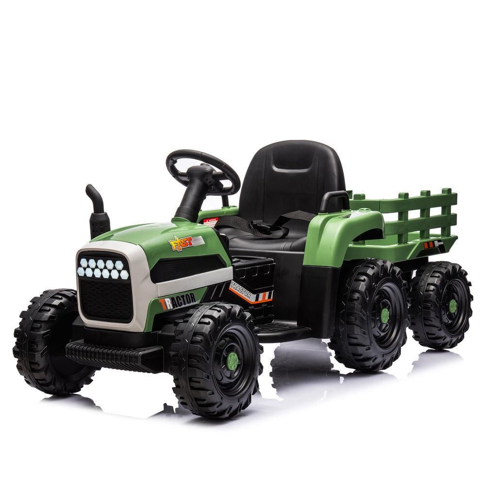 Ride On Tractor with Trailer - 24V Battery Powered Electric Toy