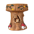 Squirrel Tree Stump Stool Garden Statue