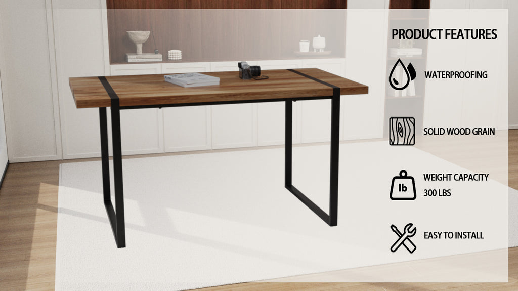 59" Modern Industrial Dining Table