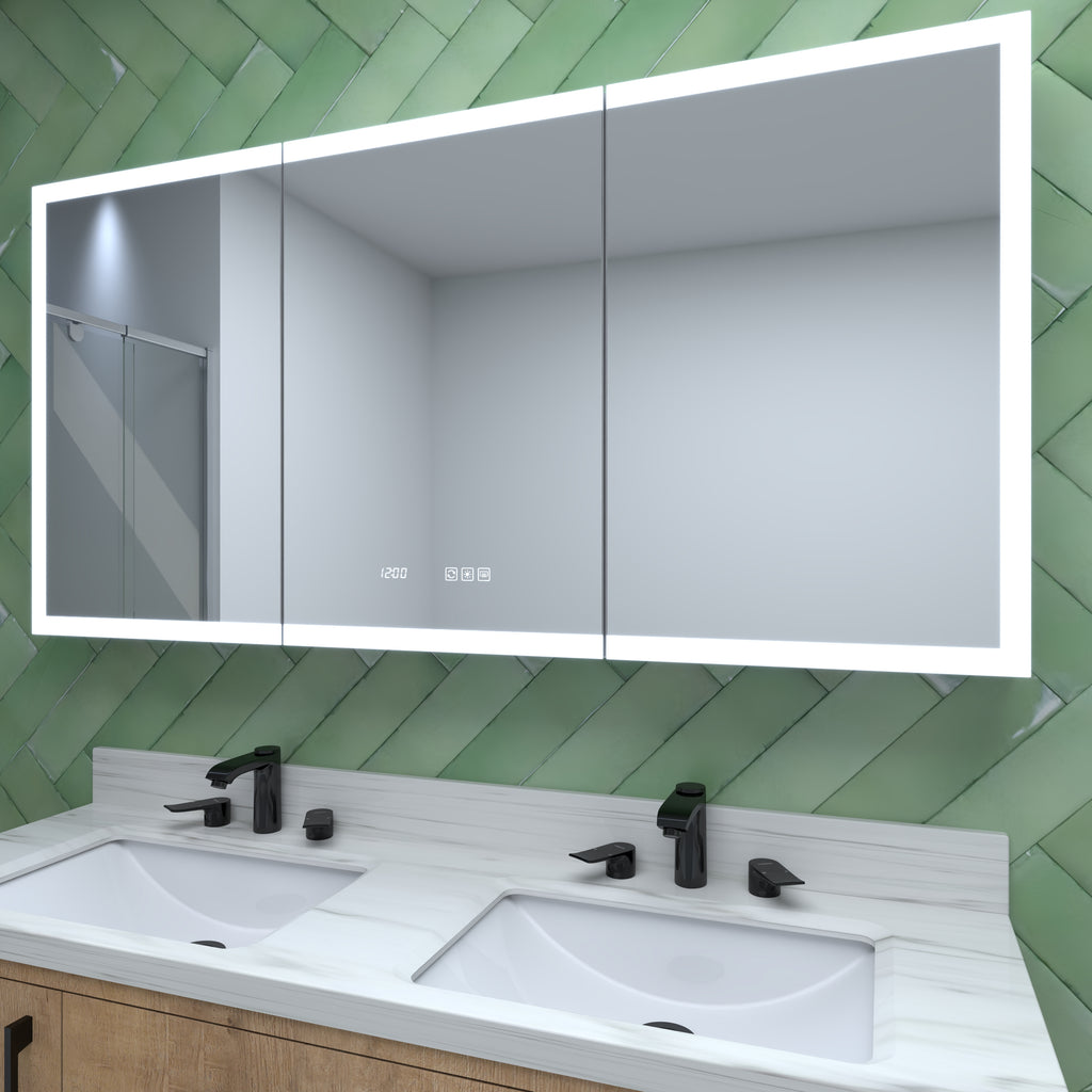 60 Inch W x 30 Inch H Rectangular LED Bathroom Mirror