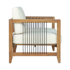 2-Piece Acacia Wood Outdoor Loveseat Set