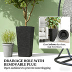 Modern Design Stackable Tapered Planters, Set of 3