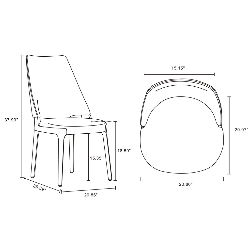 Kara Wood Upholstered Dining Chair