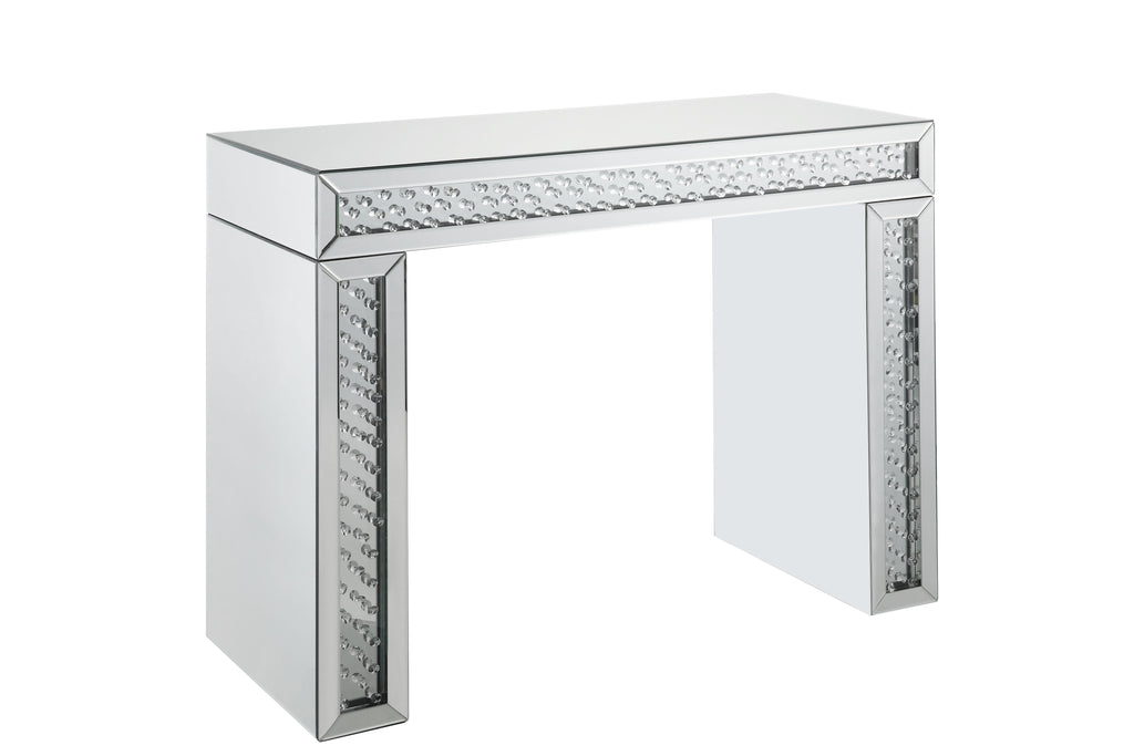 Nysa Mirrored & Faux Crystals Vanity Desk