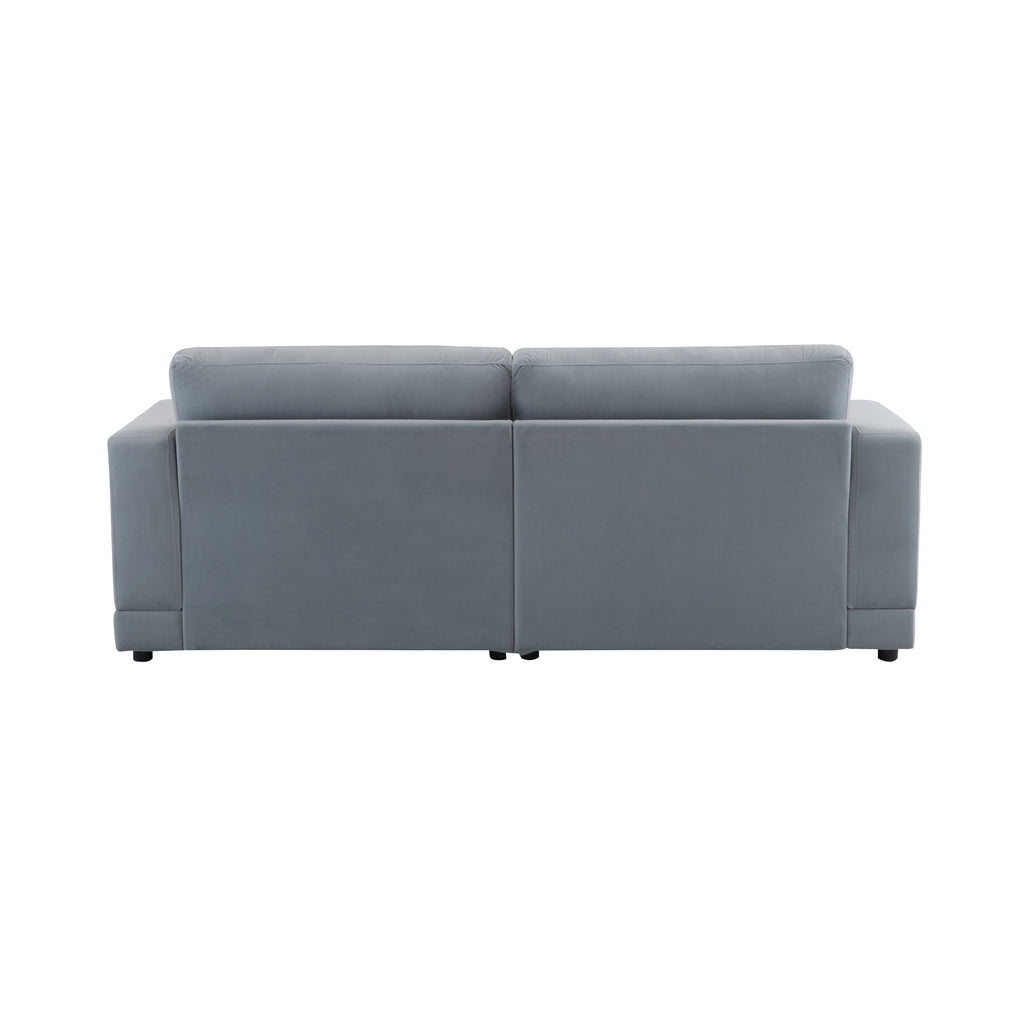 81'' Modern Square Arm Sofa with Soft Velvet Upholstery