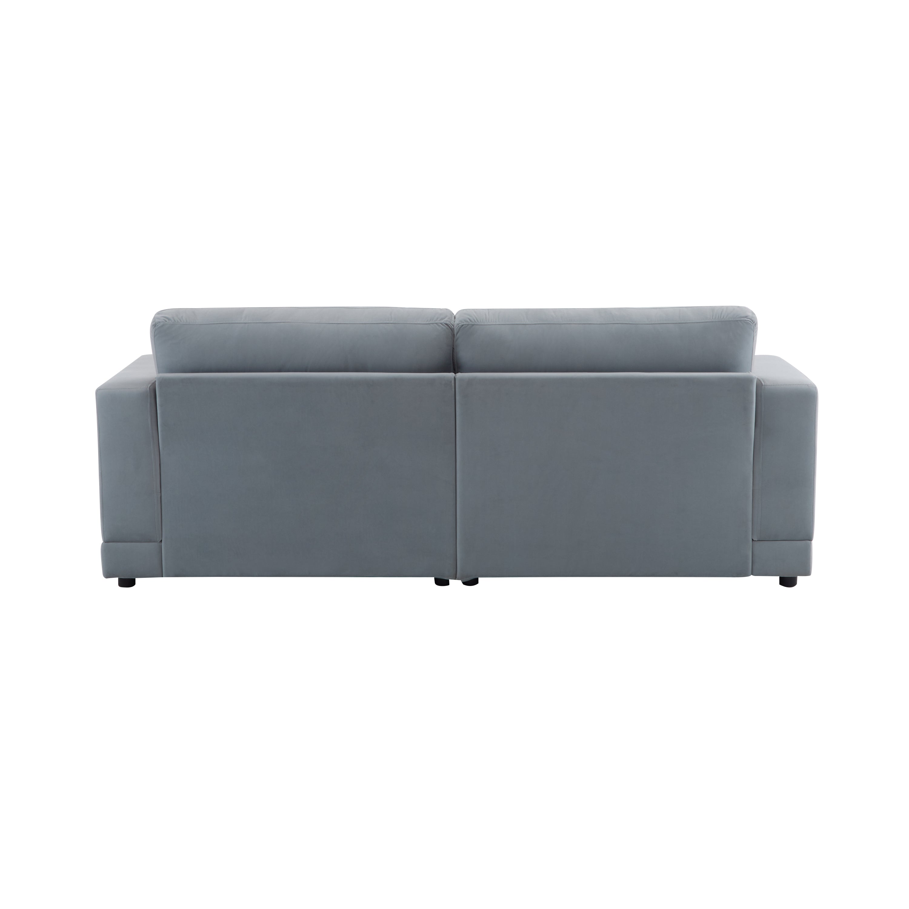 81'' Modern Square Arm Sofa with Soft Velvet Upholstery