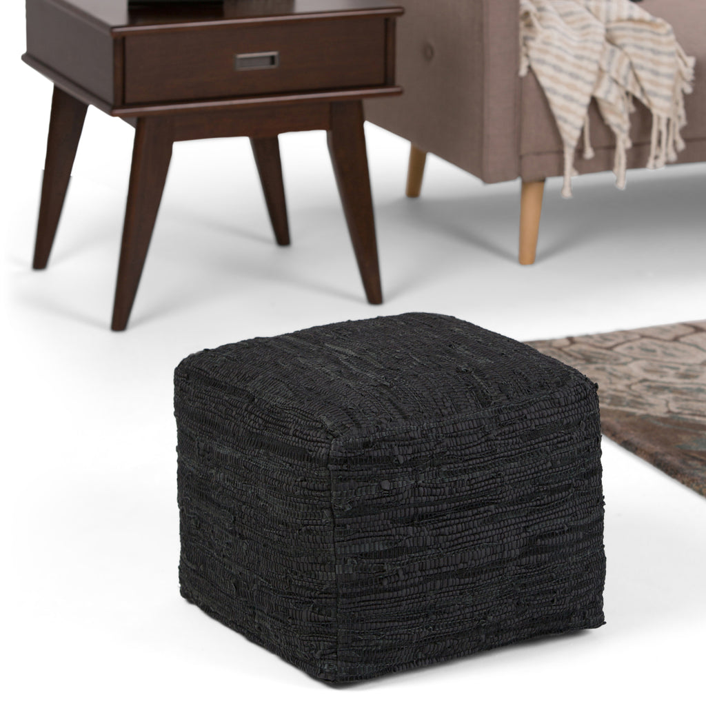 Fredrik 18 Inch Wide Square Pouf