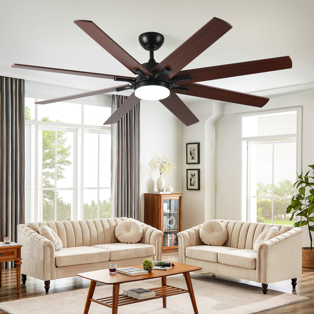 72 Inch Large Ceiling Fan with Lights and Remote Control