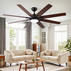 72 Inch Large Ceiling Fan with Lights and Remote Control