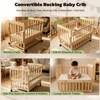 Solid Wood Baby Bassinet