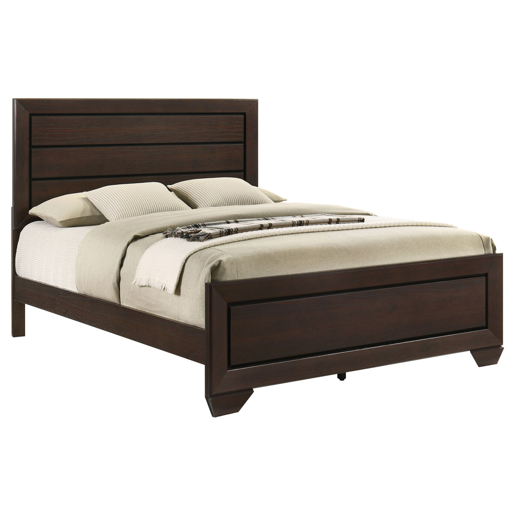 Harrison Wood Queen Panel Bed - Dark Cocoa