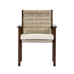 Outdoor Dining Chairs Set of 2 - Acacia Wood & Wicker Rattan