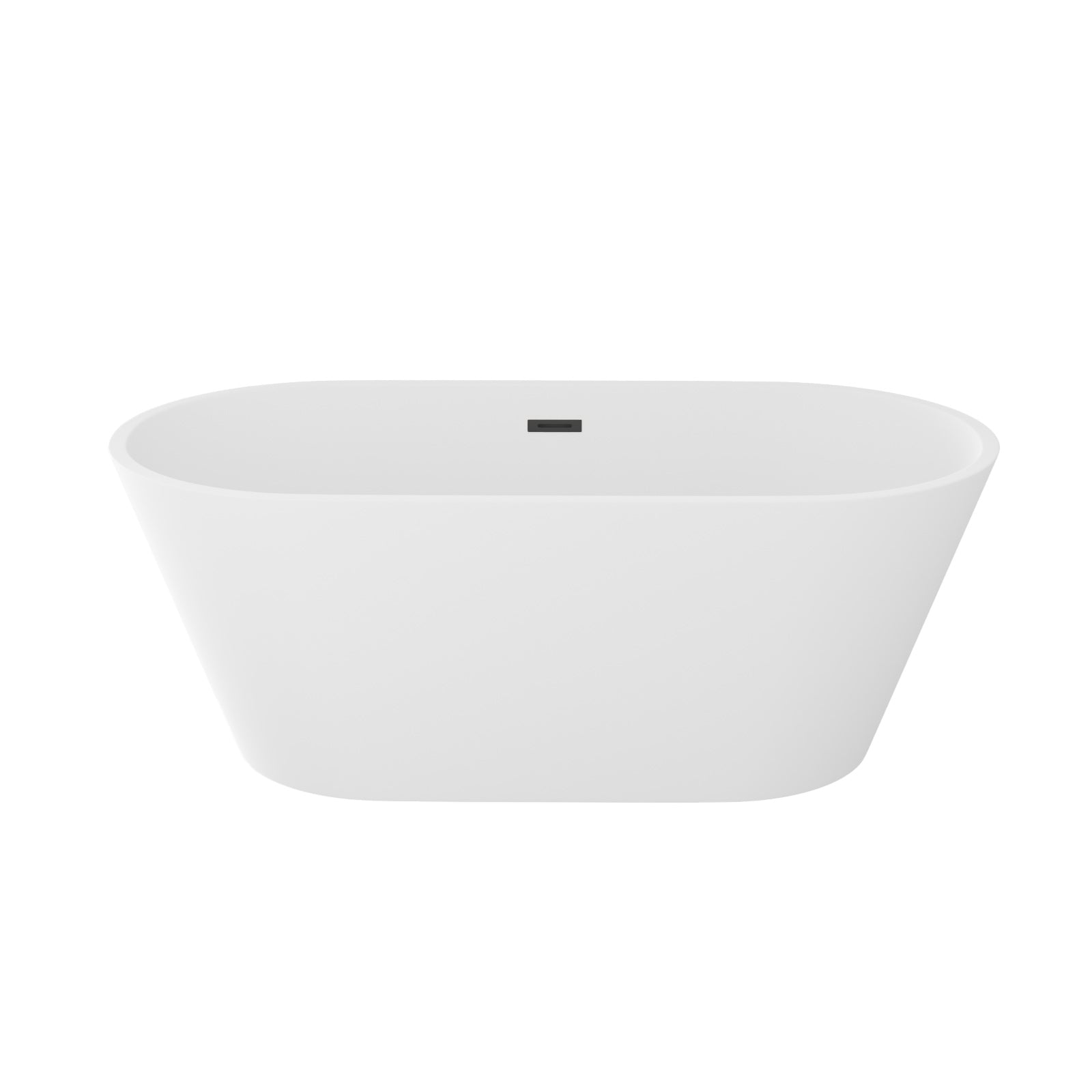 59" Acrylic Freestanding Bathtub, Stand Alone Soaking Tub, Gloss